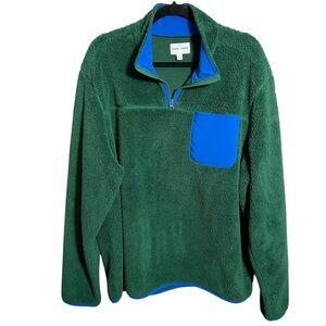 Crayola X Kohl's 1/4 Zip Pullover High Pile Fleece Size X-Large Green Blue